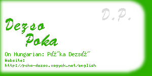 dezso poka business card